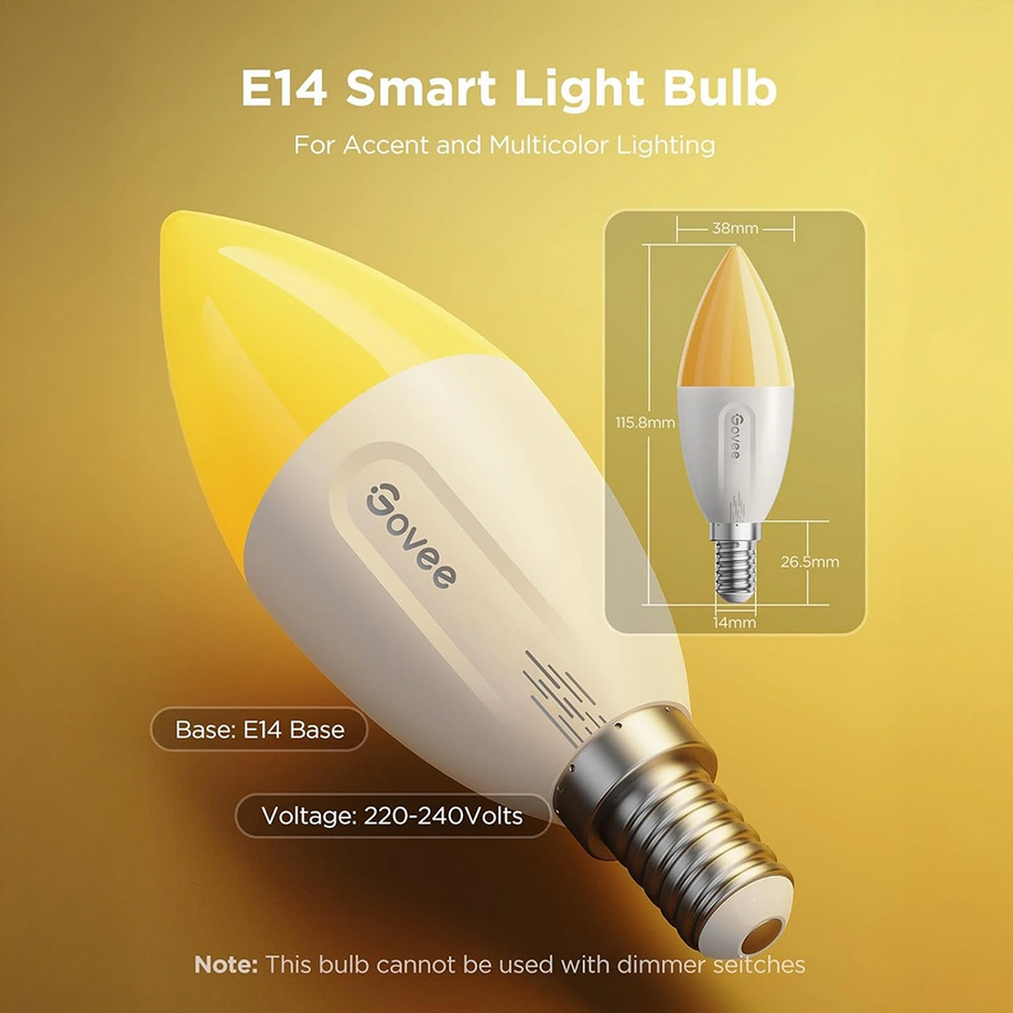 Govee E14 Smart LED Bulb | 2-Pack